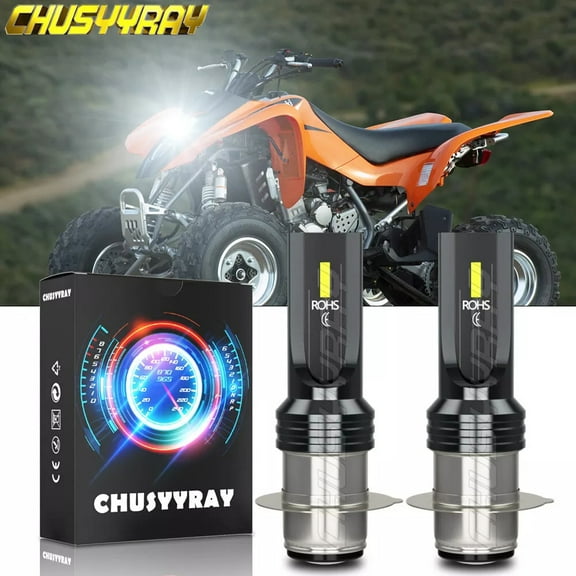 For Kawasaki KFX400 2003-2006 H6 6000K Hyper White LED Headlight Bulbs Light 2 Pack