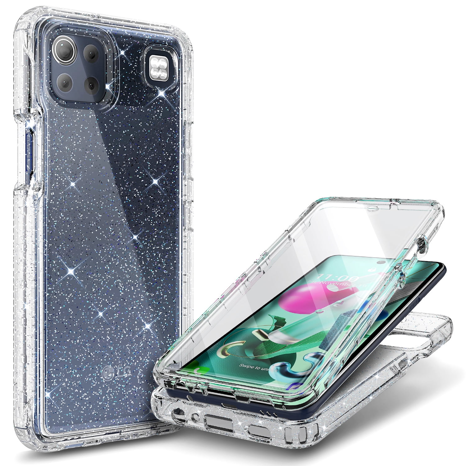 Nagebee Case for LG K92 5G with Builtin Screen Protector, FullBody