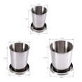 thumbnail image 1 of HURRISE Stainless Steel Collapsible Cup Camp Keychain Retractable Travel Folding,S(75ML), 1 of 7