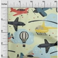 thumbnail image 2 of oneOone Silk Tabby Greenish Beige Fabric Airplane Nursery Kids Diy Clothing Quilting Fabric Print Fabric By Yard 42 Inch Wide, 2 of 6