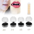 thumbnail image 4 of False Teeth, 4 Pairs Cosplay Dentures With Teeth Pellets Adhesive For Halloween, 4 of 8
