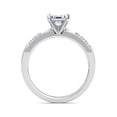 thumbnail image 3 of Ammo Jewel 2.2 Ct Asscher Cut Diamond Engagement Ring - 14K White Gold Plated Ring - Lab Created Simulated Diamond Rings - Perfect for Weddings and Anniversaries - A Timeless Gift for Her, 3 of 3