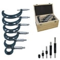 thumbnail image 2 of 6Pcs Micrometer Metric Set Precision Carbide 0-150mm 0.01mm for Outdoor Outside Precision Measurement Work, 2 of 7