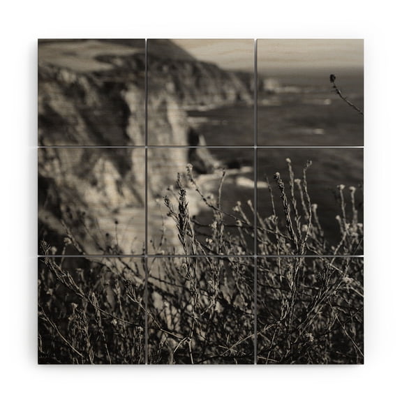 Society6 Bethany Young Photography Big Sur Wild Flowers Wood Wall Mural 3' x 3'