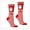 Red, variant on Christmas Socks for Men Women,Fun Cute Socks with Santas Reindeer Snowman Candy Pattern,Xmas Novelty Fuzzy Socks Thigh High Socks