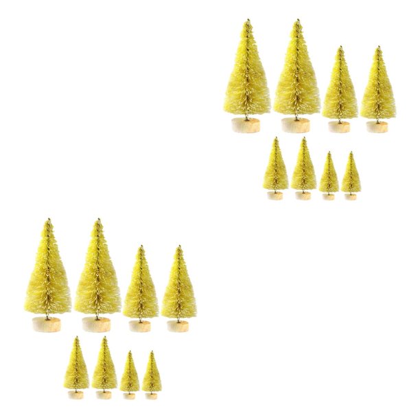 Colección de 8 adornos festivos de pino en miniatura Injueey para escritorio fiesta de Navidad vacaciones