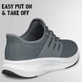 thumbnail image 6 of AMANSSE Mens Walking Shoes Non Slip Running Shoes Slip on Lightweight Breathable Sock Shoes Athletic Workout Gym Sneakers Dark Grey Size 11, 6 of 7