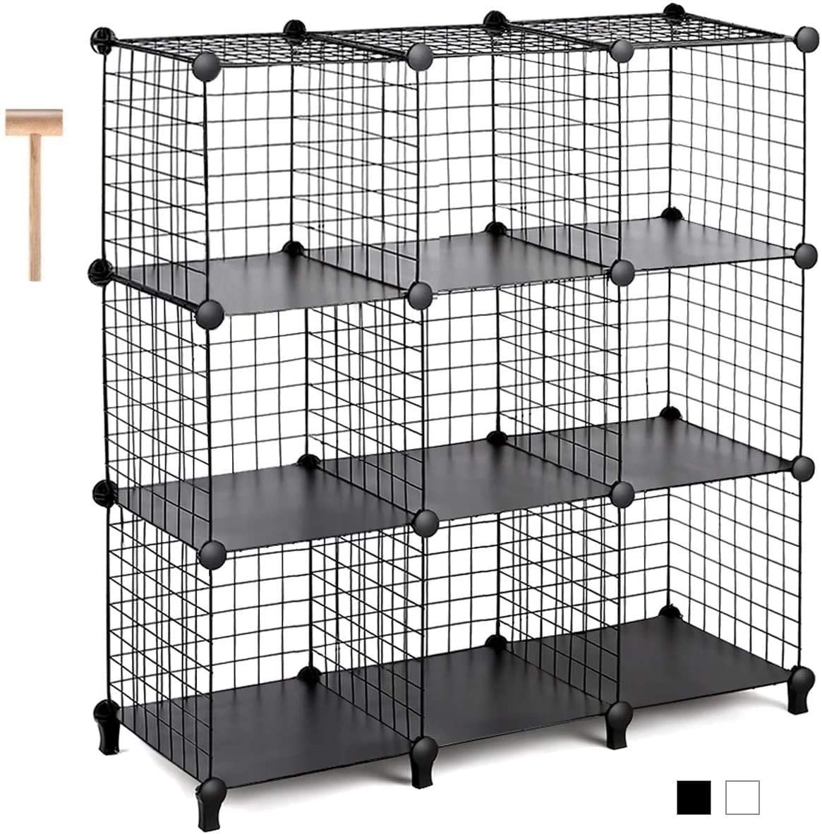 EAYY Cube Storage 9Cube Metal Wire Cube Storage Storage Cubes Shelves