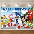 thumbnail image 4 of Fondo fotográfico de Sonic The Hedgehog, Rosy The Rascal, suministros para fiestas de cumpleaños, baby shower, pancartas y decoración, 4 of 4