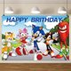 thumbnail image 5 of Fondo fotográfico de Sonic The Hedgehog, Rosy The Rascal, suministros para fiestas de cumpleaños, baby shower, pancartas y decoración, 5 of 5
