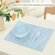 thumbnail image 2 of Tapetes rectangulares para mesa de comedor, manteles individuales de PVC, decoración de cocina y comedor, 4 Uds. (azul), 2 of 8