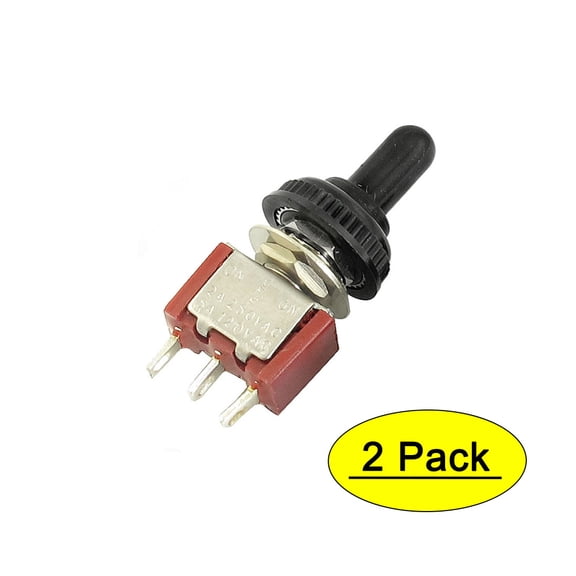 2PCS 3 Positions ON-OFF-ON SPDT Momentary Toggle Switch 250V/2A 120V/5A