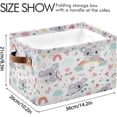 thumbnail image 3 of FREEAMG Koala Large Square Storage Basket Bin with Handles 2PCS,Foldable Multi Functional Closet Storage Box Shelf Basket for Storing Toys, Books and Clothes, 3 of 7