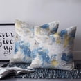thumbnail image 2 of 26x26 Pillow Covers Set of 2, Blue Yellow Beige Throw Pillow Covers Decorative Couch Cushion Case, Retro Abstract Modern Art Painting Microfiber Square Pillowcases for Bedroom Car Living Room, 2 of 7