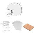 thumbnail image 5 of 50 Pcs Sublimation Earrings Helmets/Football Designs Ear Studs Fashionable Heat Transfer Ear Pendant Jewelry Accessory, 5 of 8