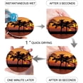 thumbnail image 2 of FMSHPON Hawaiian Beach Coconut Tree Sunset Set of 6 Round Coaster for Drinks, Absorbent Ceramic Stone Coasters Cup Mat with Cork Base for Home Kitchen Room Coffee Table Bar Decor, 2 of 6