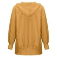 thumbnail image 4 of Xcmzpl Women's Hoodies Loose Fit Solid Color Hooded Sweatshirt Travel Sweater Tops Cotton Long Sleeve Shirts Fall Clothes, 4 of 6