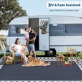 thumbnail image 4 of Reversible Patio Mat – Waterproof Plastic Straw – Washable, Non-Shedding & UV Resistant – Porch, Deck, Balcony, Backyard, Camping & RV – Outdoor Rug, 4 of 8