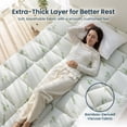 thumbnail image 3 of Sleep Zone Bamboo Mattress Topper California King with Deep Pockets, Soft Breathable Mattress Pad, White, 3 of 14