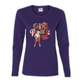 thumbnail image 2 of Wild Bobby Betty Boop Winking Girl Power Femenist Betty Boop Womens Long Sleeve T-Shirt, Purple, X-Large, 2 of 5