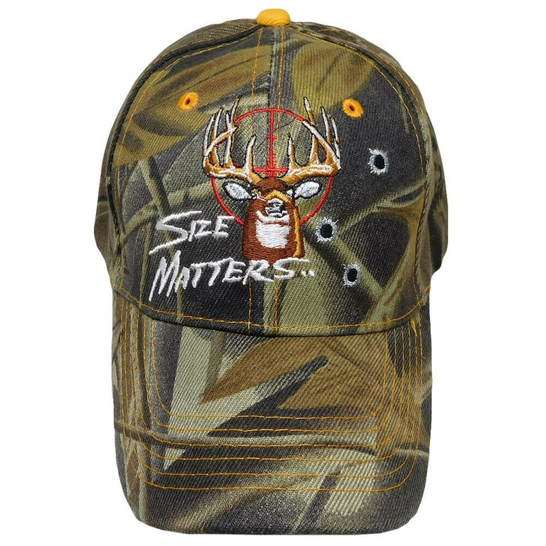 Hunter Hunting Size Matters Buck Deer Camo Bullet Holes