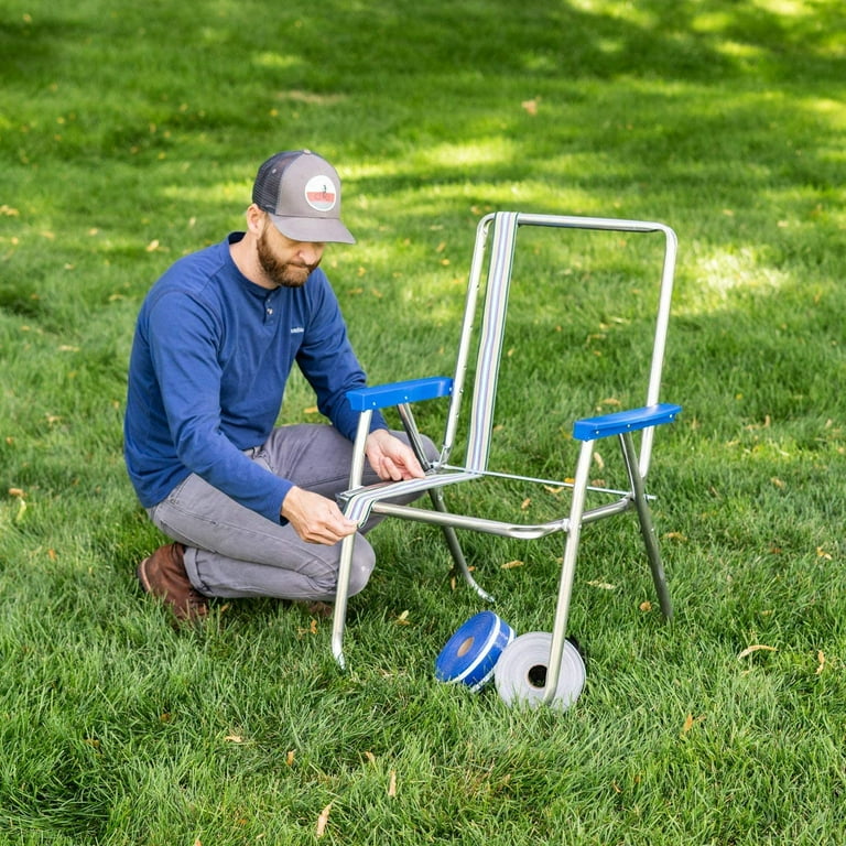 Lawn chair USA Spring Fling White Webbing Crafted from UV Resistant Polypropylene Durable straps