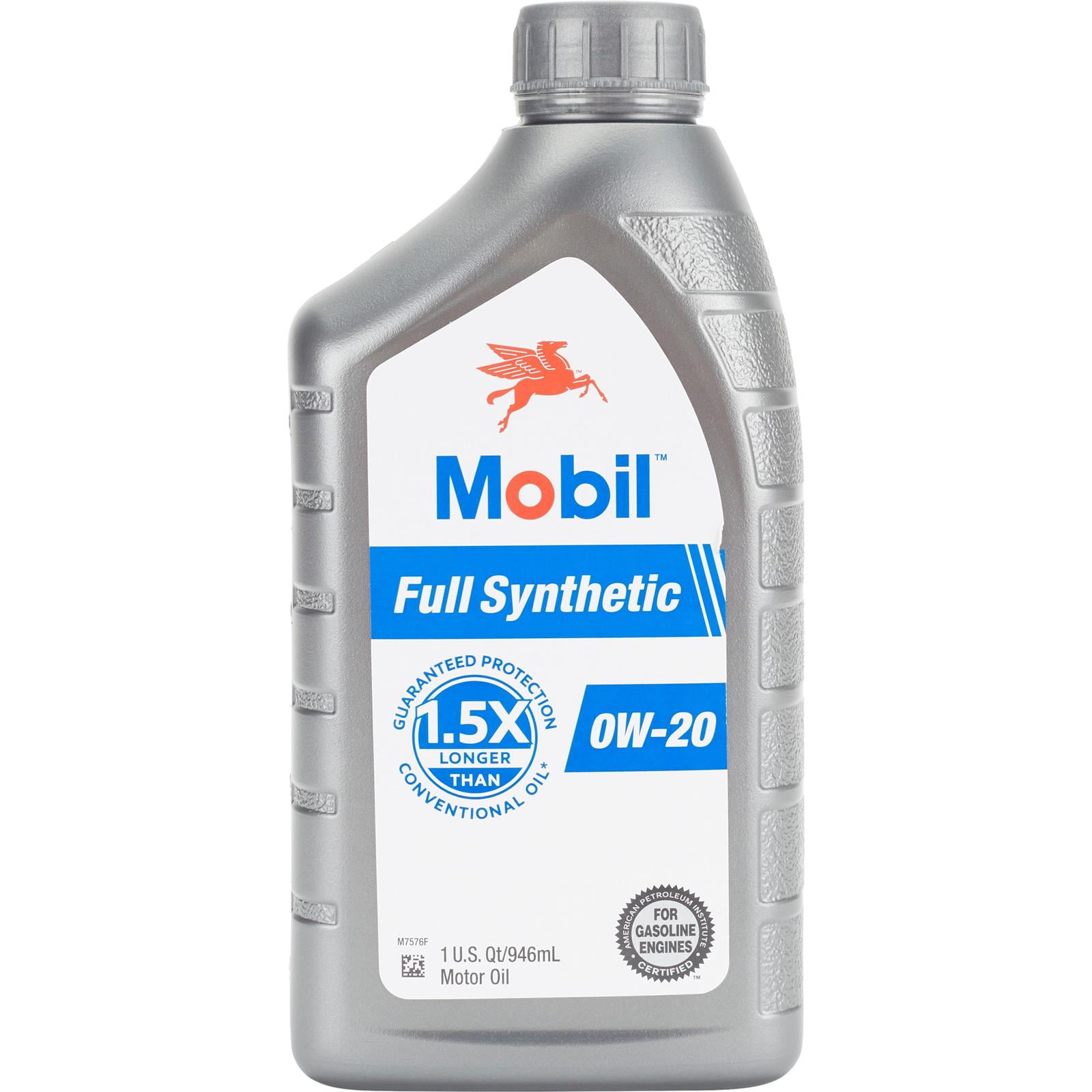 Mobil 125197 Full Synthetic 0W20 Engine Oil, 6 Quart Case
