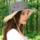 thumbnail image 4 of Sombrero de pesca de verano con protección UV, ala ancha, UPF5+, cubrecuello, secado rápido Sombrero gris oscuro, 4 of 8