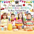 thumbnail image 4 of Welcome Back to School Backdrop White So Long Kindergarten It's Been Fun Look Out 1st Grade Here I Come Background Kindergarten  Classroom Party Decorations Banner Photo Booth Props, 4 of 7