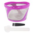 thumbnail image 1 of 1Pc Stainless Steel Coffee Filter Mesh Strainer Heat Resistance Coffee Funnel (Purple), 1 of 8
