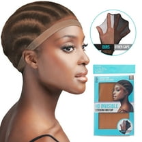 KISS Colors & Care HD Invisible Lightweight Stocking Wig Cap, 5 Count - Brown