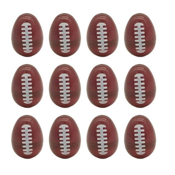 BESTSKY 12/24PCS Sports Eggs for Birthday Stuffers 2.2*1.6Inch Sports Eggs Fillable for Birthday Party Supplies Soccer Football Baseball Basketball Easter Egg Empty for Team Party