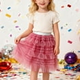 thumbnail image 2 of XAOFW Girl's Skirts Carnival Elastic Waist Tiered Kids Polka Dot Ballet Skirt With Ruffled Hem Club Party Stylish Cozy Children Skirts, 2 of 7