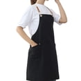 thumbnail image 1 of Aprons for Women Men with Pockets Water Drop Resistant Cross Back Adjustable, Black, 1 of 5