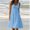 Sky Blue, variant on cllios Casual Dress for Women Summer Solid Scoop Neck Tiered Loose Tank Dresses Sleeveless A-Line Comfy Midi Beach Dress