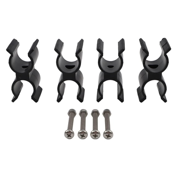 4pcs Boat Top Pole Double Tube Clip Holder for Bimini Top Clip for 7/8"-1" Dia