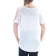 RACHEL ROY Womens Ivory Tie Short Sleeve Scoop Neck Top Size: XS