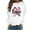White, variant on Womens Breast Cancer Awareness T-Shirt long Sleeve Pink Ribbon Graphic Tees Fall Dressy Casual Crew Neck Sweatshirt Pink XXL