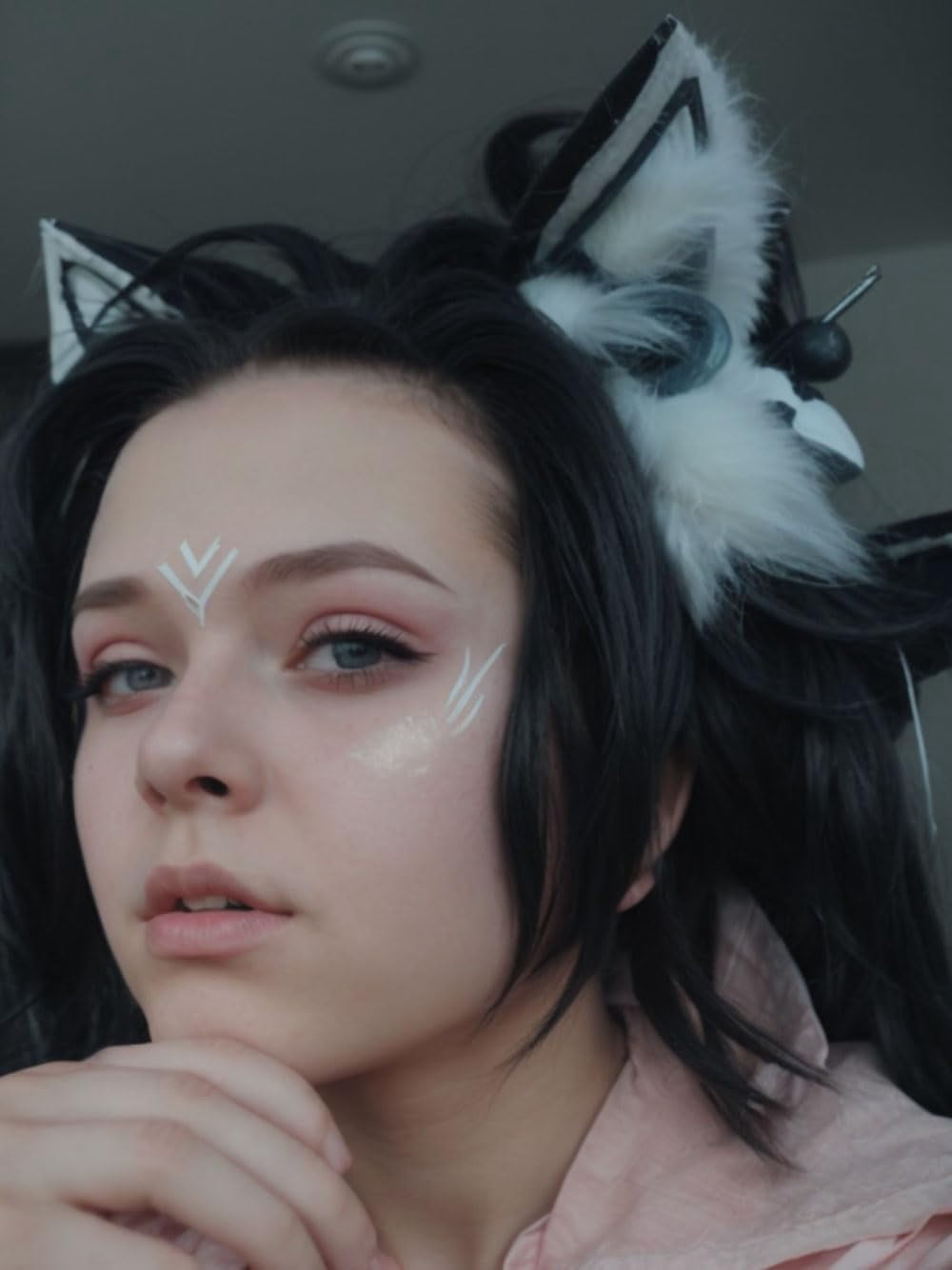 Rechargeable Movable Cat Ears Simulation Hair Band Headwear Props