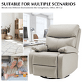 thumbnail image 4 of Genuine Leather Recliner Chair, Space-Saving Manual Rocker with Sturdy Frame & Easy Assembly for Apartments & Cozy Rooms, 4 of 8
