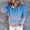 Blue Sweatshirts for Winter, variant on Women's Gradient Color Oversized Hoodies Drawstring Sweatshirt Long Sleeve Loose Fit Comfortable Button Pullover with Pockets Blue XXL