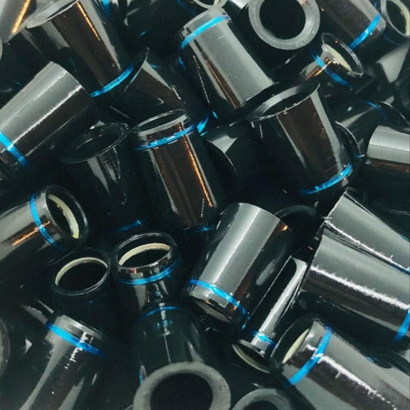 Iron Ferrules - Black w/ Blue Ring - 0.75"