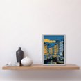 thumbnail image 2 of Leeds Dock Cityscape Colour Block Illustration Artwork Framed Wall Art Print A4, 2 of 4
