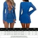 thumbnail image 2 of Falda Vestido ceñido al cuerpo para mujer, vestido ajustado ajustado con escote en V, vestido de verano para fiesta de Club Ygjytge Azul M para Mujer, 2 of 6