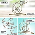 thumbnail image 4 of Efavormart 25.5" Tall Gold Geometric Candle Holder Set 4 Metal Geometric Centerpieces, 4 of 11