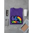 thumbnail image 3 of Be Visible Bubblegum Text T-Shirt Men -Smartprints Designs, Male 5X-Large, 3 of 4