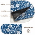 thumbnail image 6 of Round Rugs 4Ft, Blue White Floral Round Area Rug Washable Indoor Throw Carpet, Farmhouse Retro Botanical Leaves Soft Non Slip Circle Rug for Kitchen Nursery Room Home Decor Aesthetic, 6 of 8