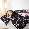 thumbnail image 4 of Erosebridal Girly Bow 7-Piece Twin Bedding Sets For Kids,Pink Dreamy Princess Style Bedding Comforter Set,Pink Reversible, 4 of 7
