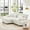 White, variant on Gewnee White Chenille Cloud Couch 2 Seater Sofa for Living Room, Chenille 2 - Seat sofa with 2 Lumbar Pillows and 2 Throw Pillows,