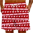 thumbnail image 6 of Penkiiy Men Drawstring Valentine's Day Love Print Beach Casual Trouser Shorts Pant XS Red, 6 of 9